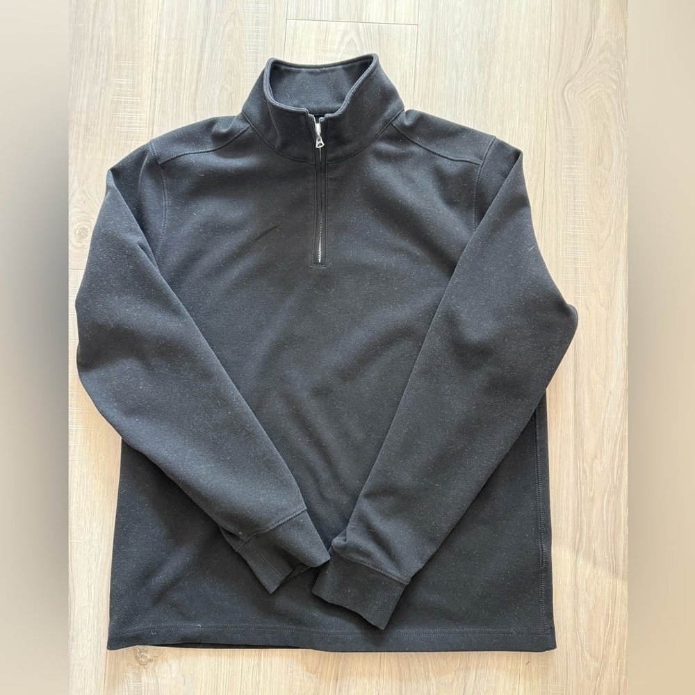 J Crew Half Zip Pullover Black L